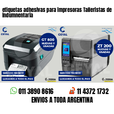 etiquetas adhesivas para impresoras Talleristas de indumnentaria