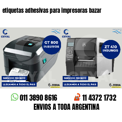etiquetas adhesivas para impresoras bazar