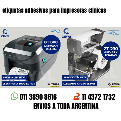 etiquetas adhesivas para impresoras clinicas