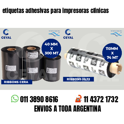 etiquetas adhesivas para impresoras clinicas