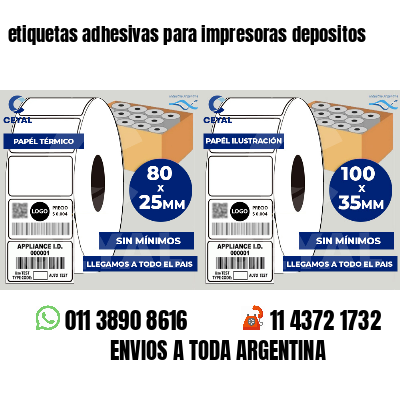 etiquetas adhesivas para impresoras depositos