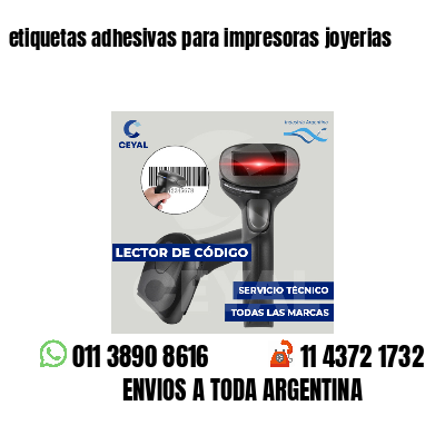 etiquetas adhesivas para impresoras joyerias
