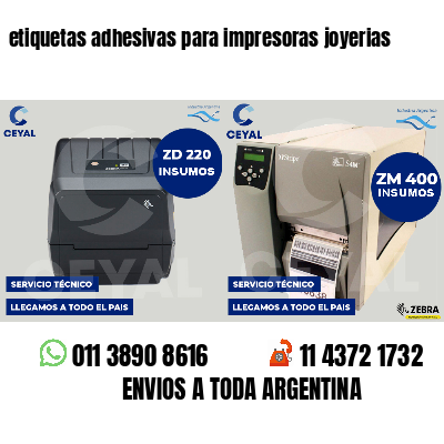 etiquetas adhesivas para impresoras joyerias