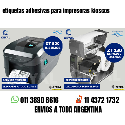 etiquetas adhesivas para impresoras kioscos