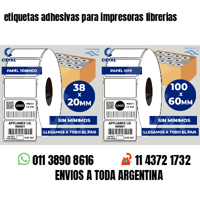 etiquetas adhesivas para impresoras librerias