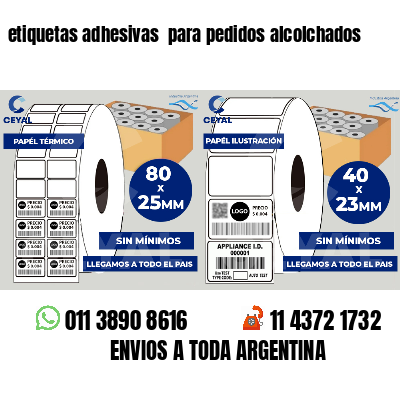 etiquetas adhesivas  para pedidos alcolchados