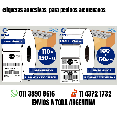 etiquetas adhesivas  para pedidos alcolchados