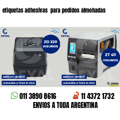 etiquetas adhesivas  para pedidos almohadas