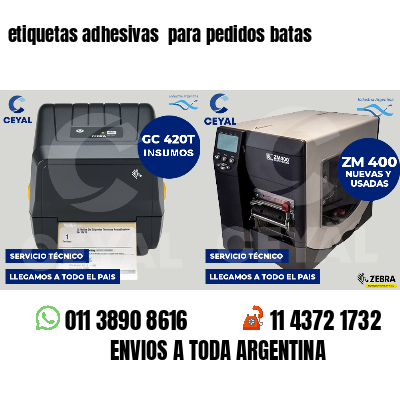 etiquetas adhesivas  para pedidos batas