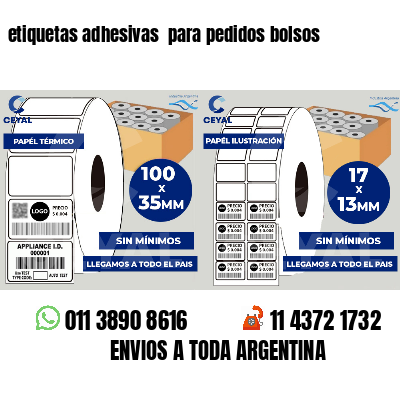 etiquetas adhesivas  para pedidos bolsos
