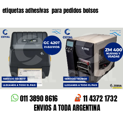 etiquetas adhesivas  para pedidos bolsos