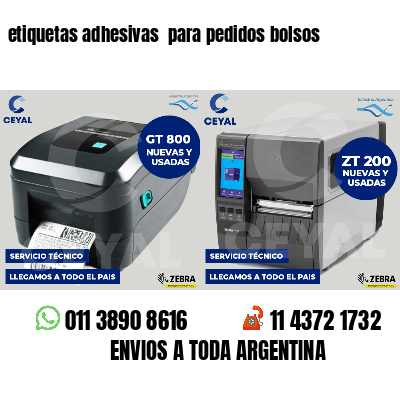 etiquetas adhesivas  para pedidos bolsos