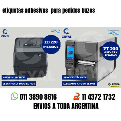 etiquetas adhesivas  para pedidos buzos