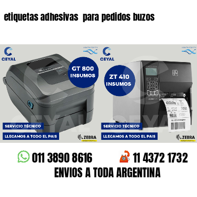 etiquetas adhesivas  para pedidos buzos