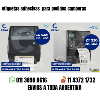 etiquetas adhesivas  para pedidos camperas