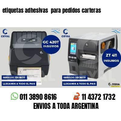 etiquetas adhesivas  para pedidos carteras