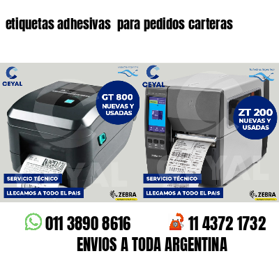 etiquetas adhesivas  para pedidos carteras