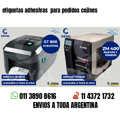 etiquetas adhesivas  para pedidos cojines