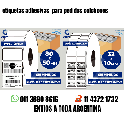 etiquetas adhesivas  para pedidos colchones