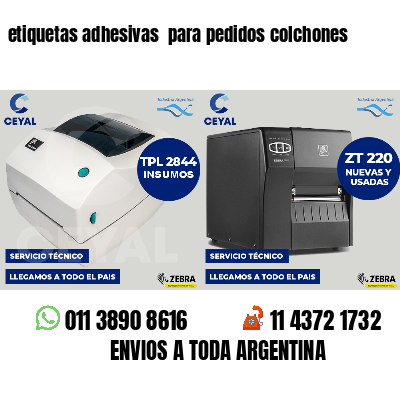 etiquetas adhesivas  para pedidos colchones