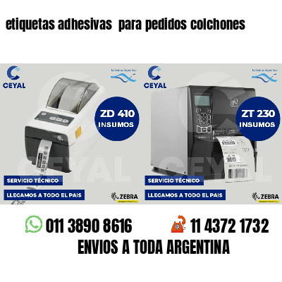 etiquetas adhesivas  para pedidos colchones