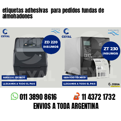 etiquetas adhesivas  para pedidos fundas de almohadones