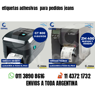 etiquetas adhesivas  para pedidos jeans