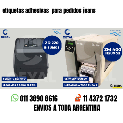etiquetas adhesivas  para pedidos jeans