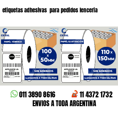 etiquetas adhesivas  para pedidos lenceria