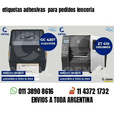 etiquetas adhesivas  para pedidos lenceria