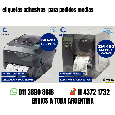 etiquetas adhesivas  para pedidos medias