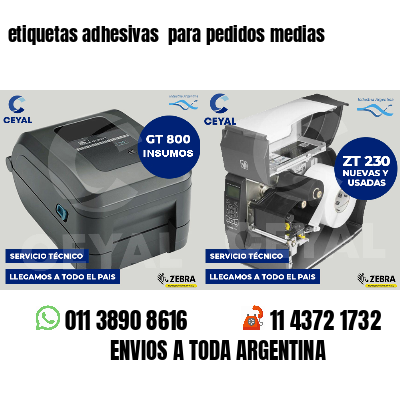 etiquetas adhesivas  para pedidos medias