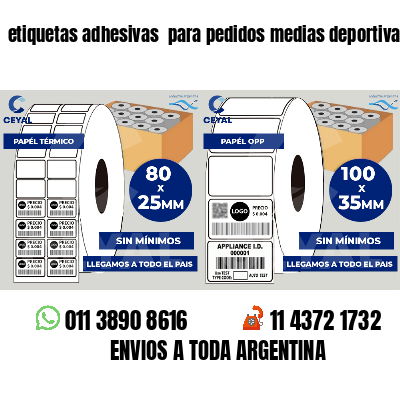 etiquetas adhesivas  para pedidos medias deportivas