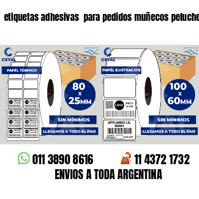 etiquetas adhesivas  para pedidos muñecos peluche