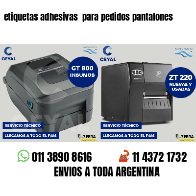 etiquetas adhesivas  para pedidos pantalones