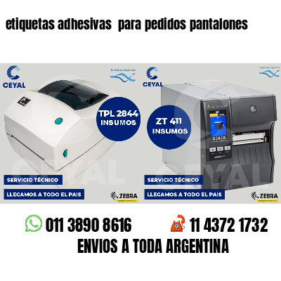 etiquetas adhesivas  para pedidos pantalones