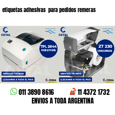 etiquetas adhesivas  para pedidos remeras