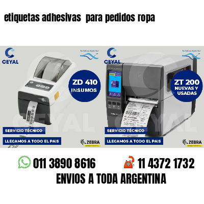 etiquetas adhesivas  para pedidos ropa