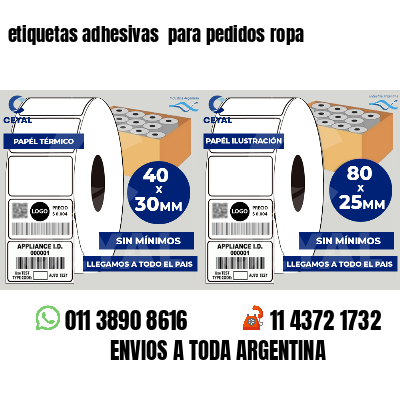 etiquetas adhesivas para pedidos ropa