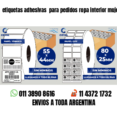 etiquetas adhesivas  para pedidos ropa interior mujer
