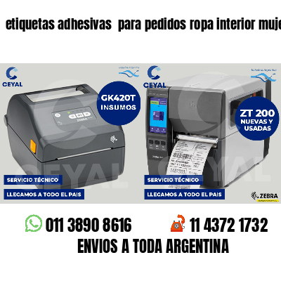 etiquetas adhesivas  para pedidos ropa interior mujer