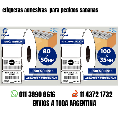 etiquetas adhesivas  para pedidos sabanas