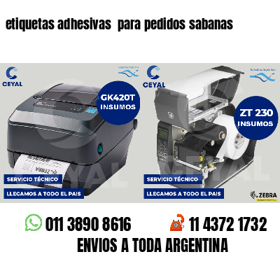 etiquetas adhesivas  para pedidos sabanas