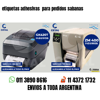 etiquetas adhesivas  para pedidos sabanas