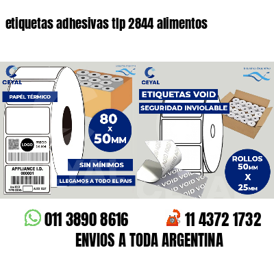 etiquetas adhesivas tlp 2844 alimentos