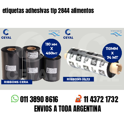 etiquetas adhesivas tlp 2844 alimentos