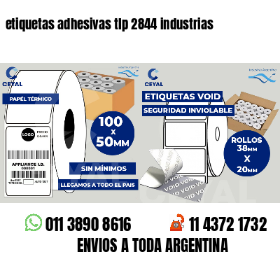 etiquetas adhesivas tlp 2844 industrias