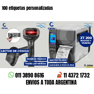 100 etiquetas personalizadas