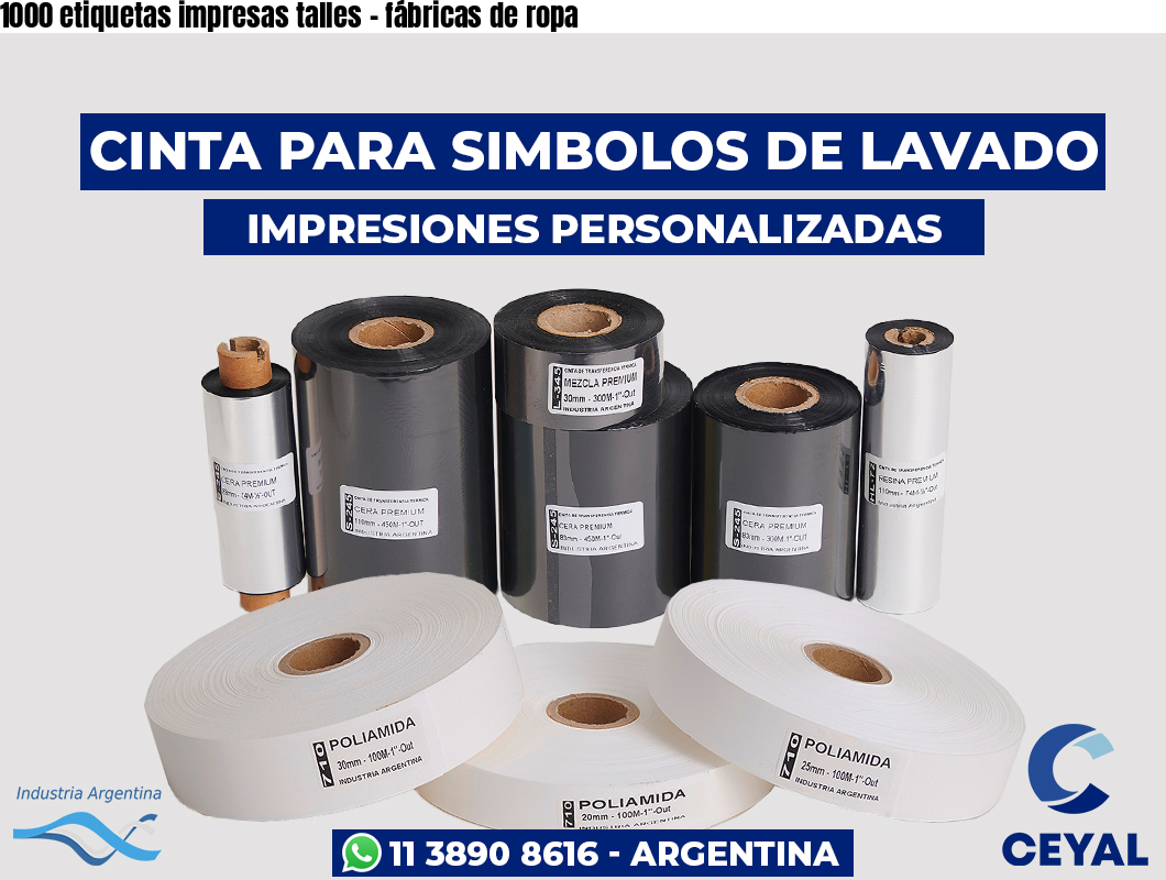 1000 etiquetas impresas talles – fábricas de ropa