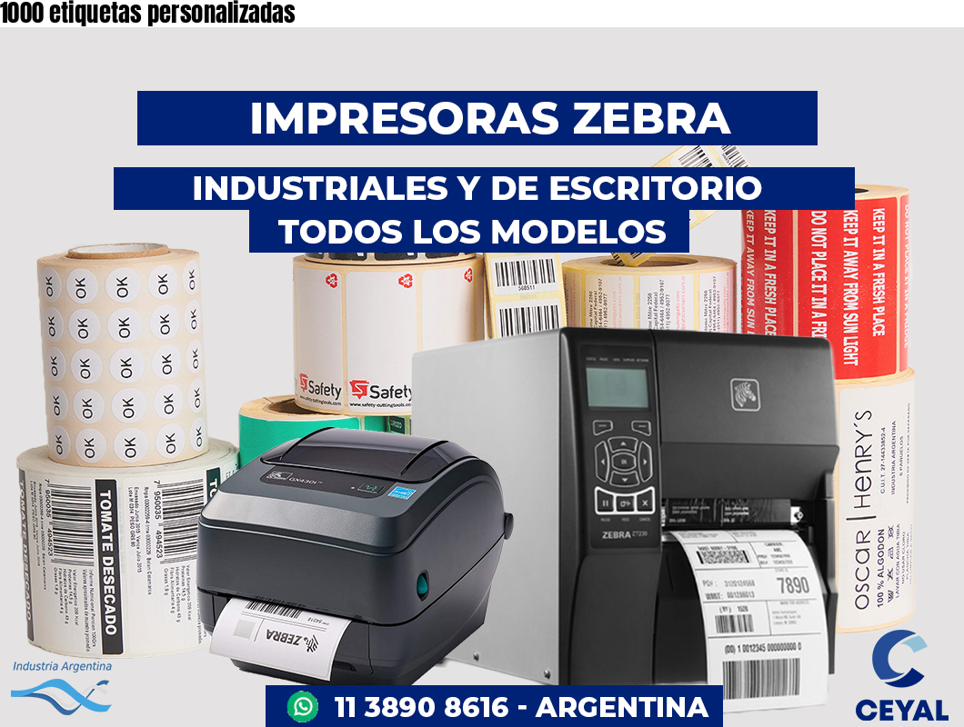 1000 etiquetas personalizadas